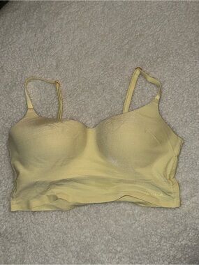 PINK Victoria’s Secret Lightly Lined Wireless Bralette Butter Yellow Size Small